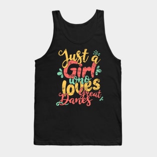 Just A Girl Who Loves Great Danes Gift product Tank Top